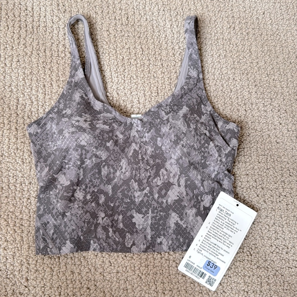 BNWT Lululemon Align Tank Hideaway Camo Lunar Rock Multi